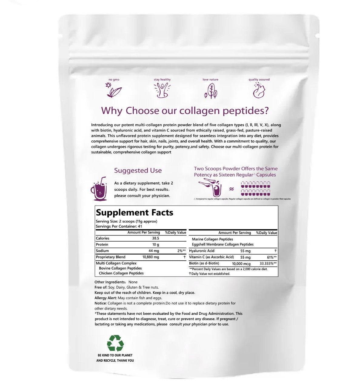 Multi-collagen Peptide Powder